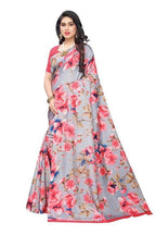Vamika Grey Linen Satin Border Saree (SONAKSHI 12 PEACH) | Grocsy