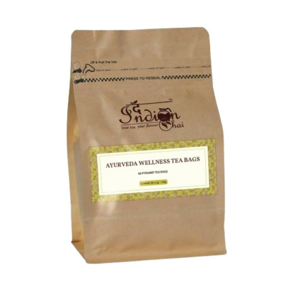 The Indian Chai - Ayurveda Wellness Tea 30 Pyramid Tea Bags | Grocsy