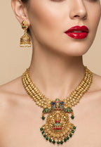 Jewel City Antique Gold-Plated Temple Jewelry Set | Grocsy