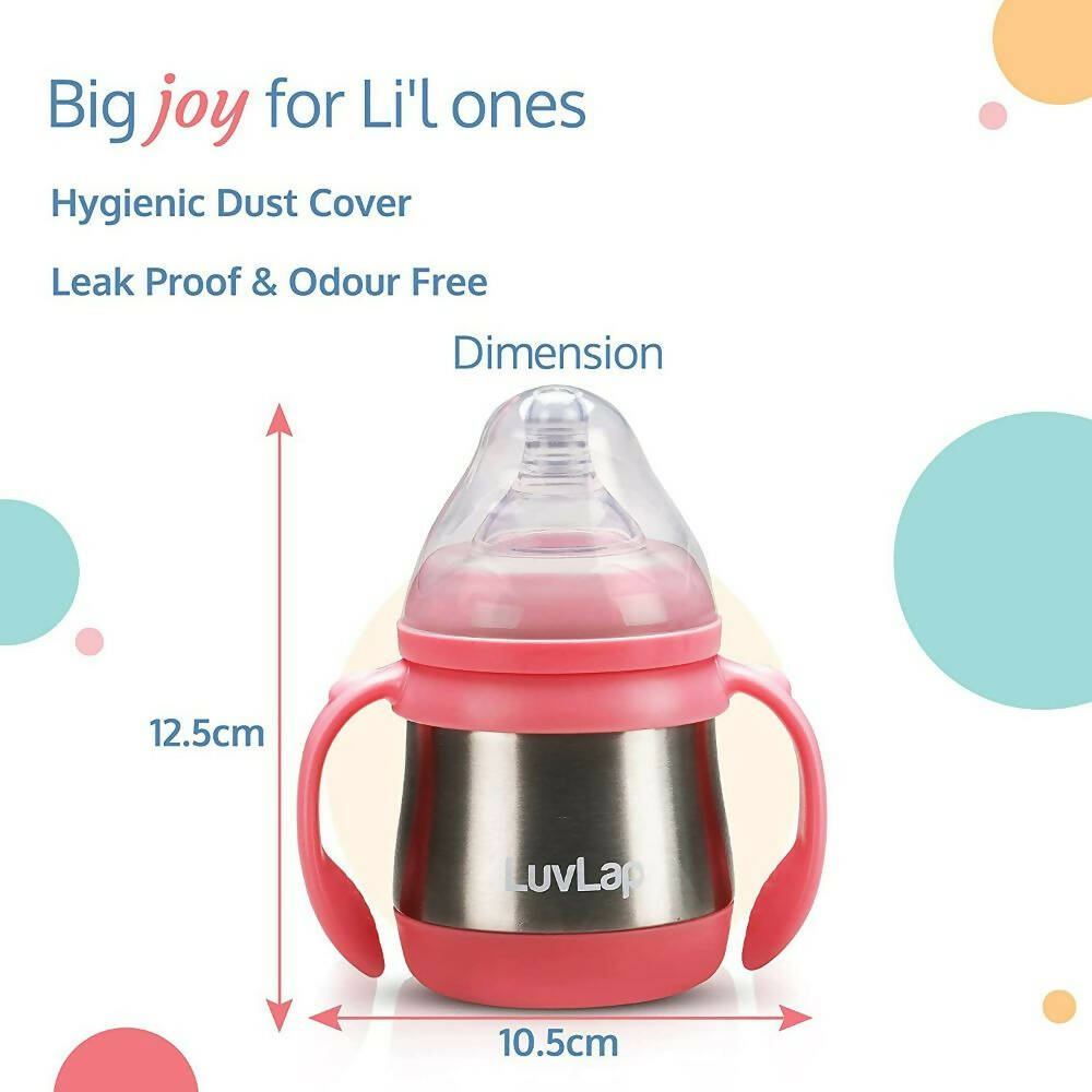 LuvLap Steel Feeding Baby Bottle | Grocsy