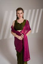 Pink Satin Rangoli Solid Fancy Designer Saree - Nafisa | Grocsy