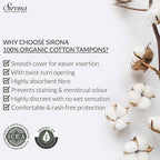 Sirona Heavy Flow Organic Cotton Tampons | Grocsy