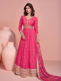 Anaita Yellow Embroidered Silk Anarkali Suits | Grocsy