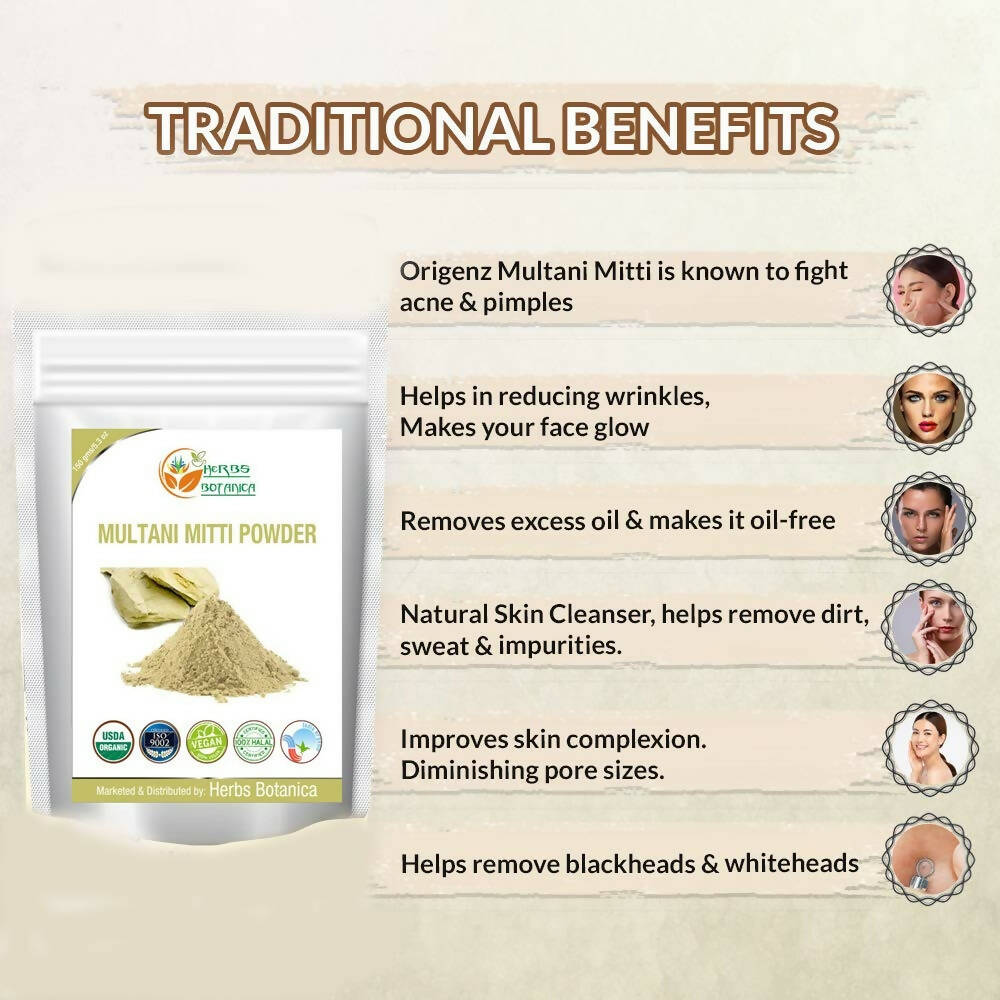 Herbs Botanica 100% Natural Multani Mitti Powder | Grocsy