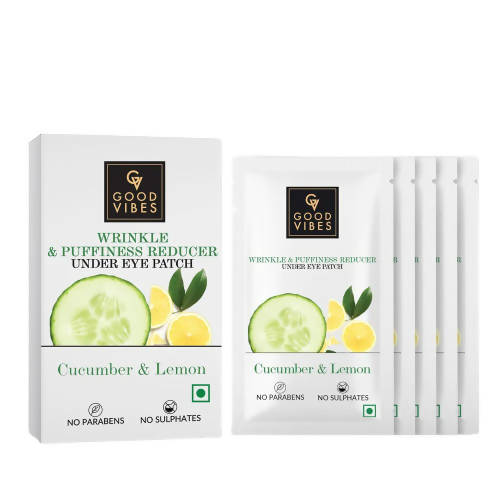 Good Vibes Cucumber & Lemon Wrinkle & Puffiness Reduction Under Eye Patch | Grocsy