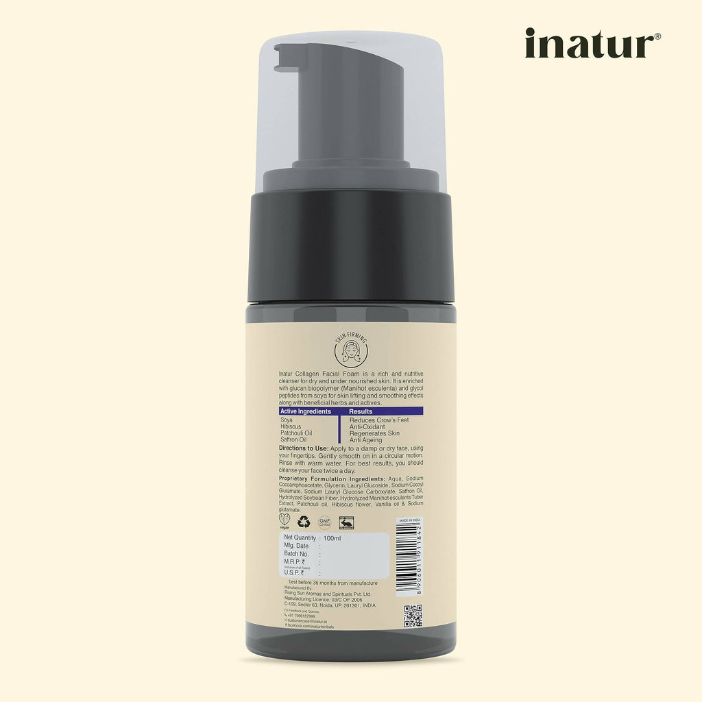 Inatur Collagen Foaming Face Wash | Grocsy
