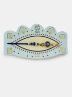 NVR Women & Men Set of 2 Blue Evil Eye Beaded Bhaiya Bhabhi Rakhi With Roli Chawal | Grocsy