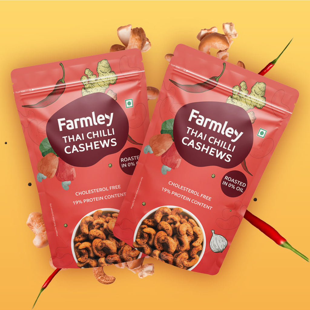 Farmley Thai Chilli Cashews - Roasted | Grocsy
