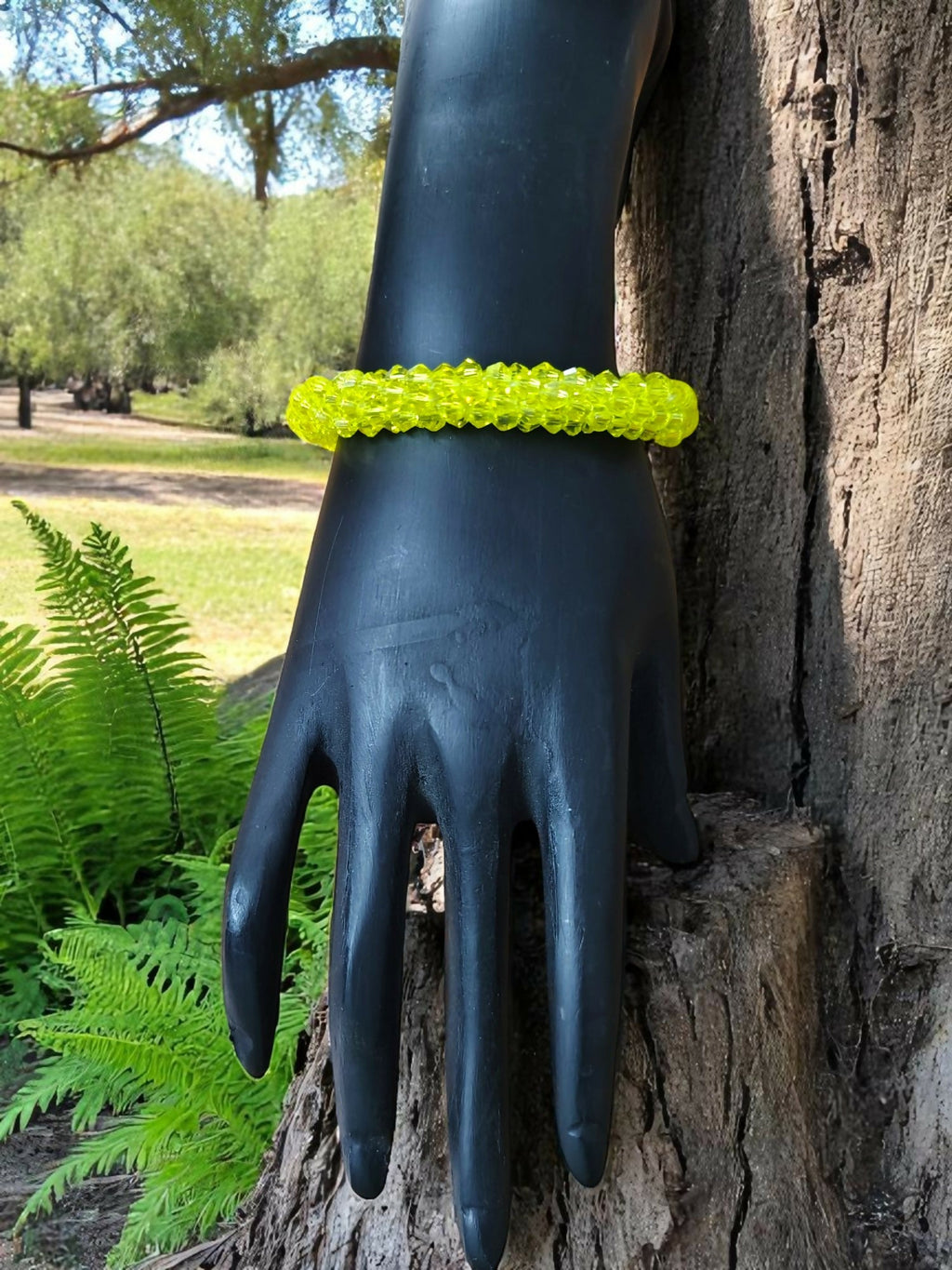 Inhanns Unisex Crystal Bloom – Adjustable Crystal Bead Bracelets - Yellow | Grocsy