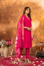 Pink Pakistani Designer Kurti with Pant for Wedding by Infinity Export | Grocsy