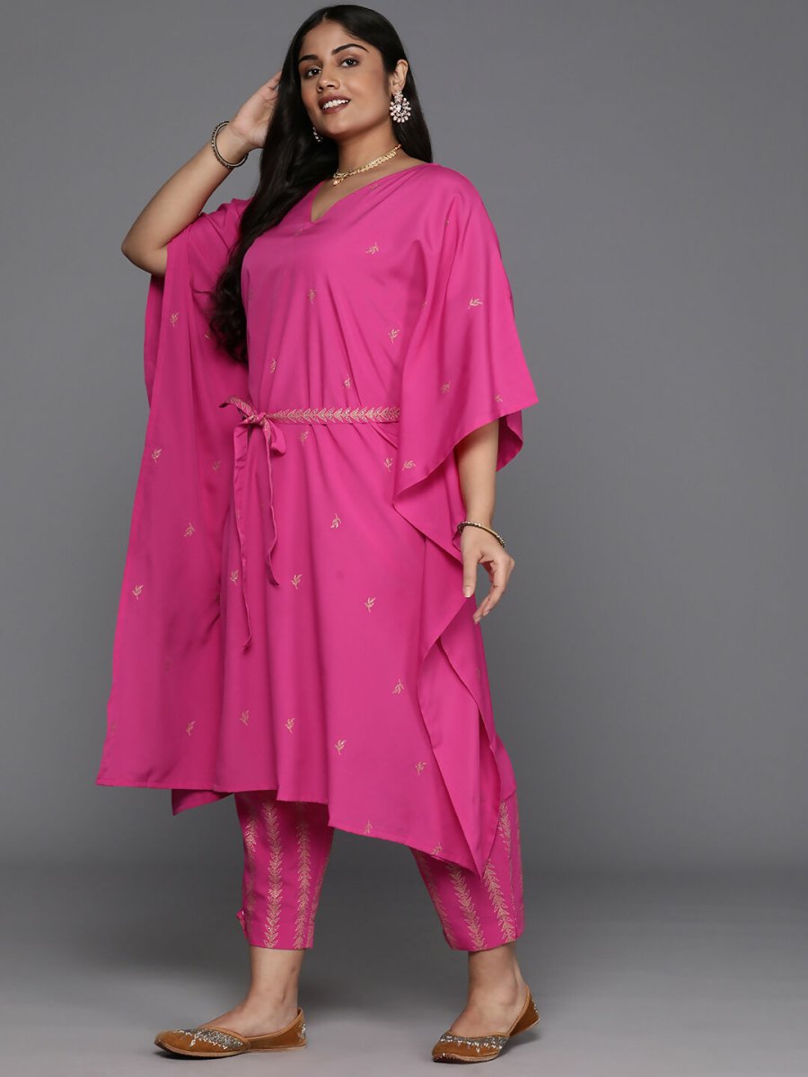 Ahalyaa Women's Traditional wear Kurta Set - Pink | Grocsy
