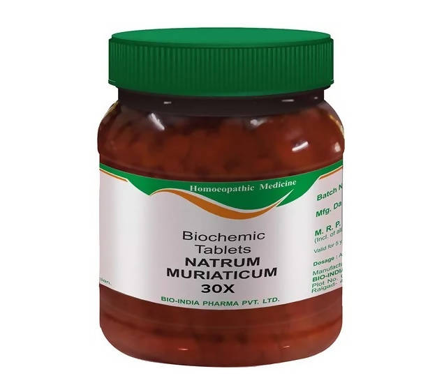 Bio India Homeopathy Natrum Muriaticum Biochemic Tablets | Grocsy