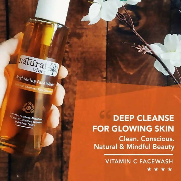 Natural Vibes Ayurvedic Vitamin C Brightening Face Wash | Grocsy