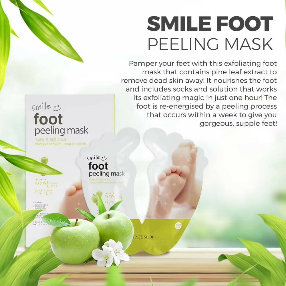 The Face Shop Smile Foot Peeling Mask - Korean Skincare | Grocsy