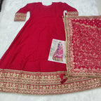 Aarshi Fashions Pink Silk Wedding Gowns | Grocsy