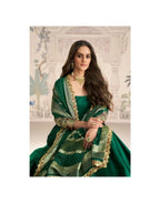 Aarshi Fashions Green Silk Wedding Gowns | Grocsy