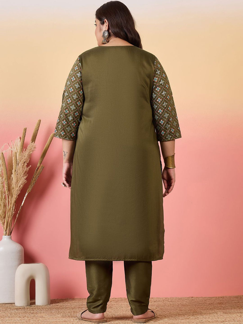 Sztori Women Floral Printed Regular Kurta with Trousers | Grocsy