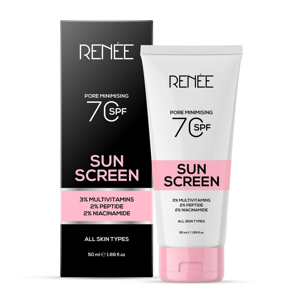 Renee Pore Minimizing Sunscreen SPF 70 With 2% Niacinamide, 2% Peptide & 3% Multivitamins | Grocsy