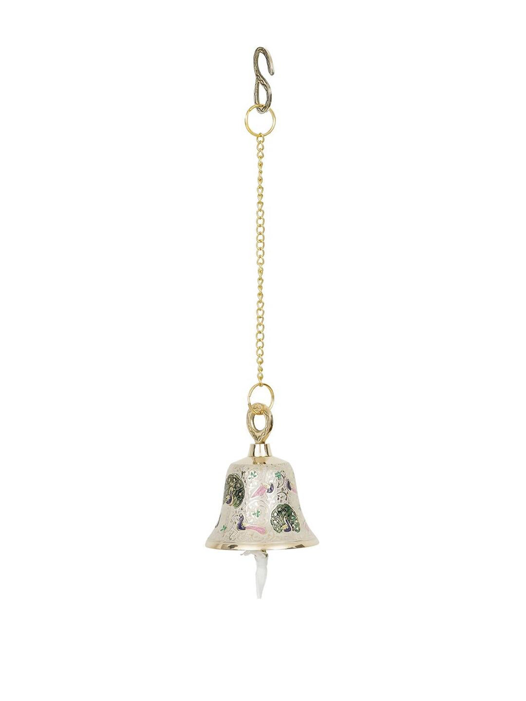 eCraftIndia Multicoloured Brass Hanging Pooja Bell Showpieces | Grocsy