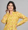 House of RP Women Cotton Yellow Print Casual Shirt | Grocsy