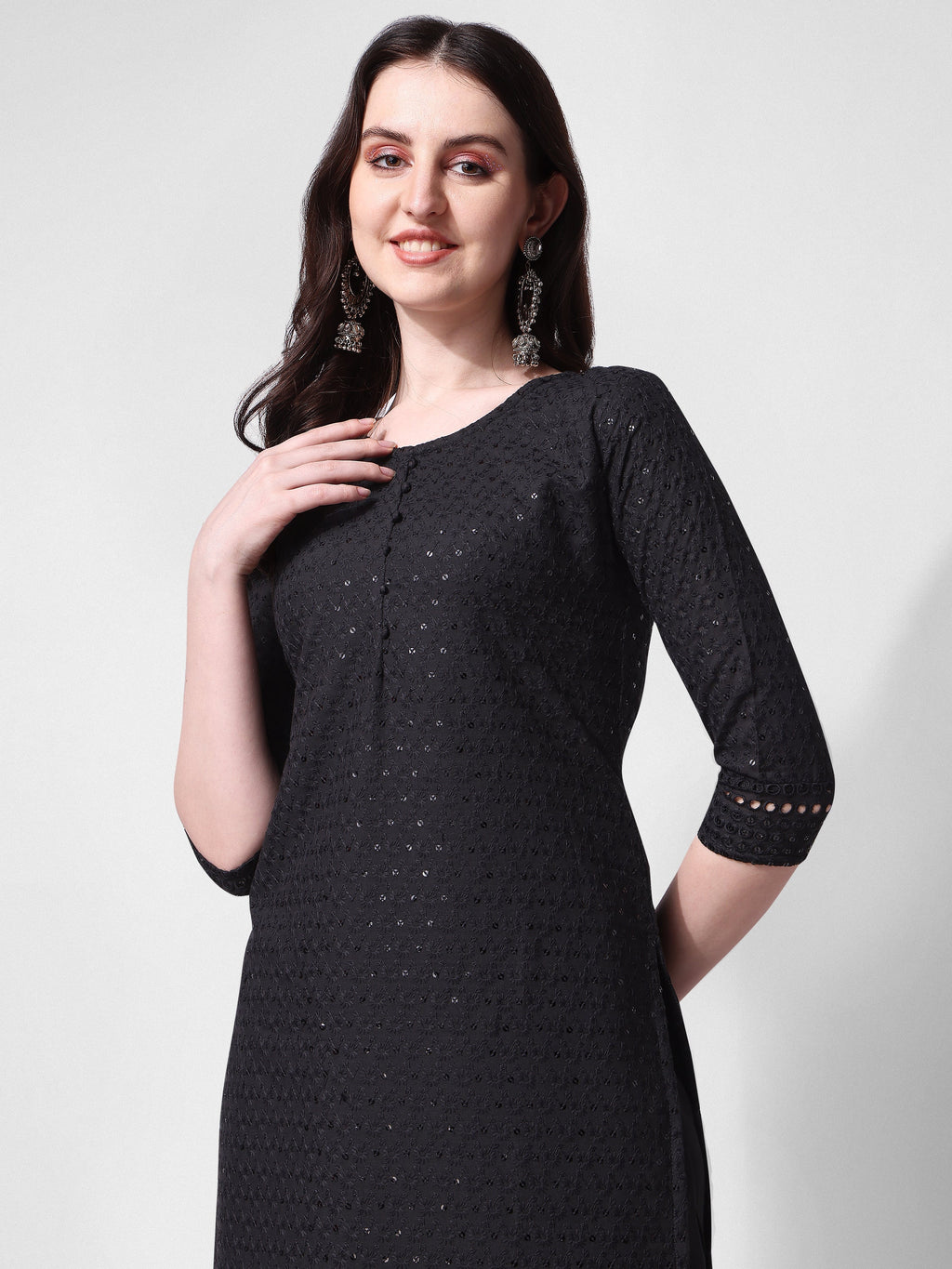 Embroidered Kurta With Pant, Multicolor - Hiral Fashion | Grocsy
