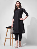 Embroidered Kurta With Pant, Multicolor - Hiral Fashion | Grocsy