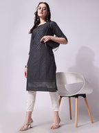 Embroidered Kurta With Pant, Multicolor - Hiral Fashion | Grocsy