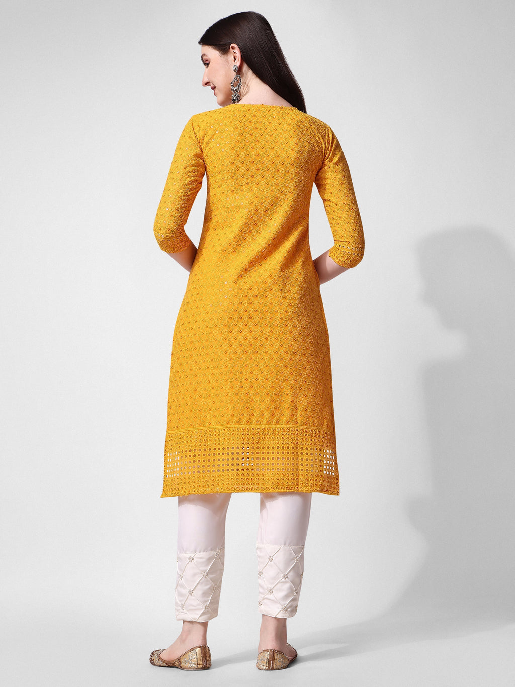 Embroidered Kurta With Pant, Multicolor - Hiral Fashion | Grocsy