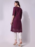 Embroidered Kurta With Pant, Multicolor - Hiral Fashion | Grocsy