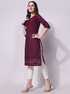 Embroidered Kurta With Pant, Multicolor - Hiral Fashion | Grocsy