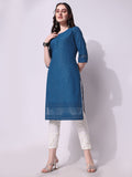 Embroidered Kurta With Pant, Multicolor - Hiral Fashion | Grocsy