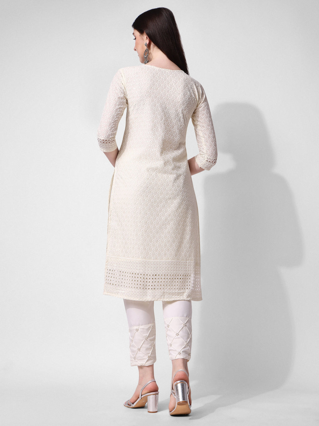 Embroidered Kurta With Pant, Multicolor - Hiral Fashion | Grocsy