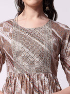 Nayra Cut Embroidered Kurta With Pant And Dupatta Set, Multicolor - Hiral Fashion | Grocsy