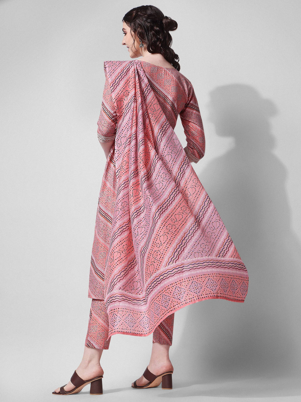Nayra Cut Embroidered Kurta With Pant And Dupatta Set, Multicolor - Hiral Fashion | Grocsy