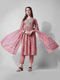 Nayra Cut Embroidered Kurta With Pant And Dupatta Set, Multicolor - Hiral Fashion | Grocsy