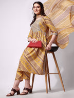 Nayra Cut Embroidered Kurta With Pant And Dupatta Set, Multicolor - Hiral Fashion | Grocsy