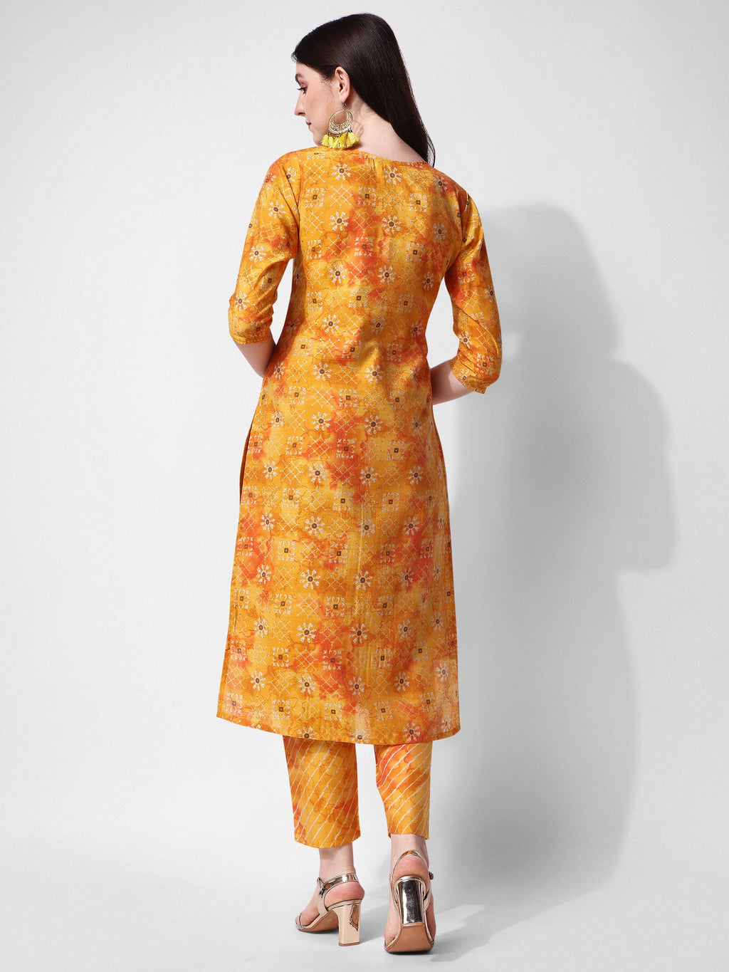 Printed & Embroidered Kurta With Pant & Dupatta Set, Multicolor - Hiral Fashion | Grocsy