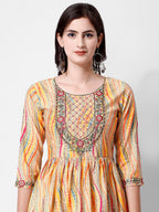 Nayra Cut Embroidered Kurta With Pant And Dupatta Set, Multicolor - Hiral Fashion | Grocsy