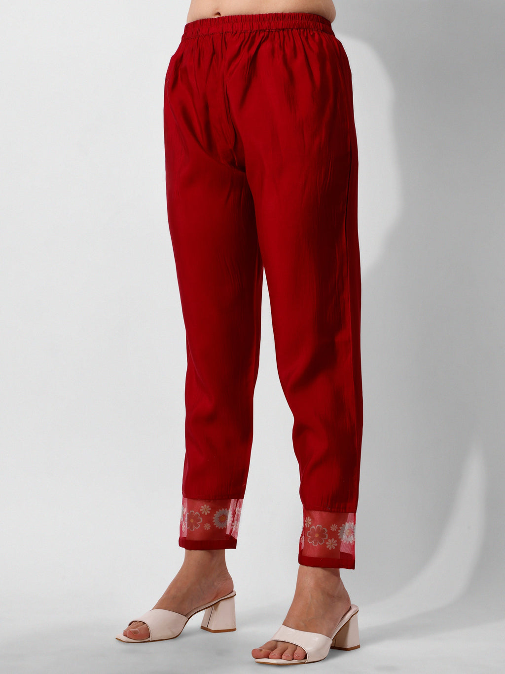 Embroidered Kurta With Pant And Printed Dupatta Set, Multicolor - Hiral Fashion | Grocsy