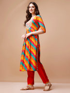 Nyra Cut Embroidered Multi Coloured Kurta With Pant & Dupatta, Multicolor - Hiral Fashion | Grocsy