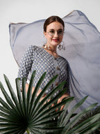 Lucknowi Embroidered Anarkali Kurta With Pant & Dupatta Set, Multicolor - Hiral Fashion | Grocsy