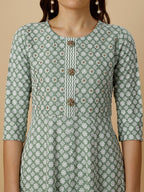 Lucknowi Embroidered Anarkali Kurta With Pant & Dupatta Set, Multicolor - Hiral Fashion | Grocsy