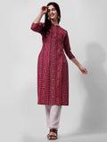 Ehtnic Motif Printed Kurta, Multicolor - Hiral Fashion | Grocsy