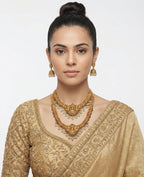 Jewel City Traditional Gold Plated Lakshmi Temple Jewelry Set | Grocsy