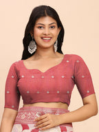 Shree Shyam Fashion Linen Cotton Maroon Saree | Grocsy