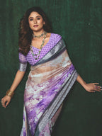 Joban Fashion Dola Silk With Zari Border Shaded Multi Color Work Saree | Grocsy