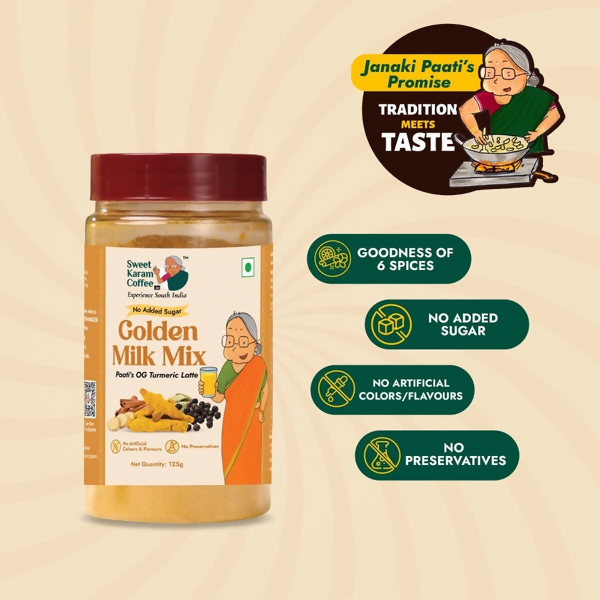 Sweet Karam Coffee Paati's Golden (Turmeric) Milk Mix | Grocsy