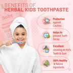 Babyorgano 100% Ayurvedic Herbal Kids Toothpaste - Strawberry Flavor | Grocsy