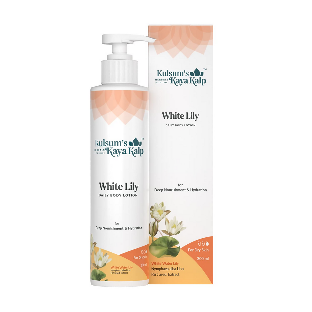 Kulsum's Kaya Kalp White Lily, Daily Body Lotion For Deep Nourishment And Hydration | Grocsy