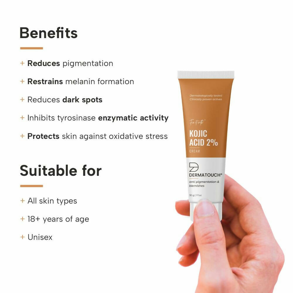Dermatouch Kojic Acid 2% Face Cream For Pigmentation & Blemishes | Grocsy